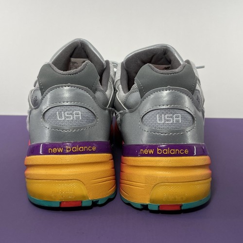VNDS New Balance 992 Made in USA grigio multicolore pelle di maiale MB992BC taglia 9,5 - Foto 6 di 8