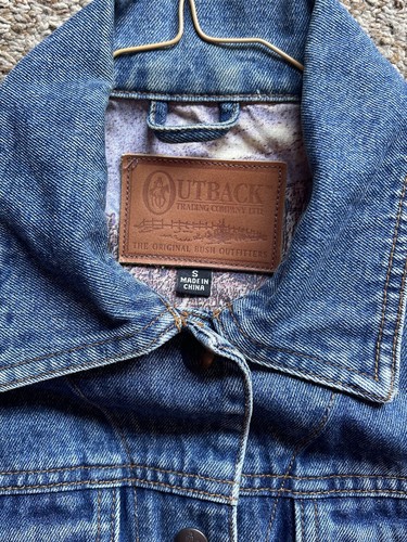 Outback Trading Company Jean Jacket Women’s Small Horse Print Inside Women’s Sm - Picture 4 of 13