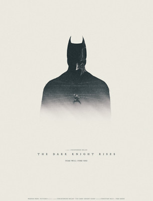 Con Exclusive The Dark Knight Rises Batman NOIR Poster Giclee