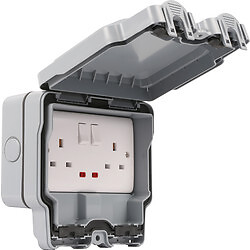 Wessex IP66 13A DP Schaltsteckdose 2 Gang