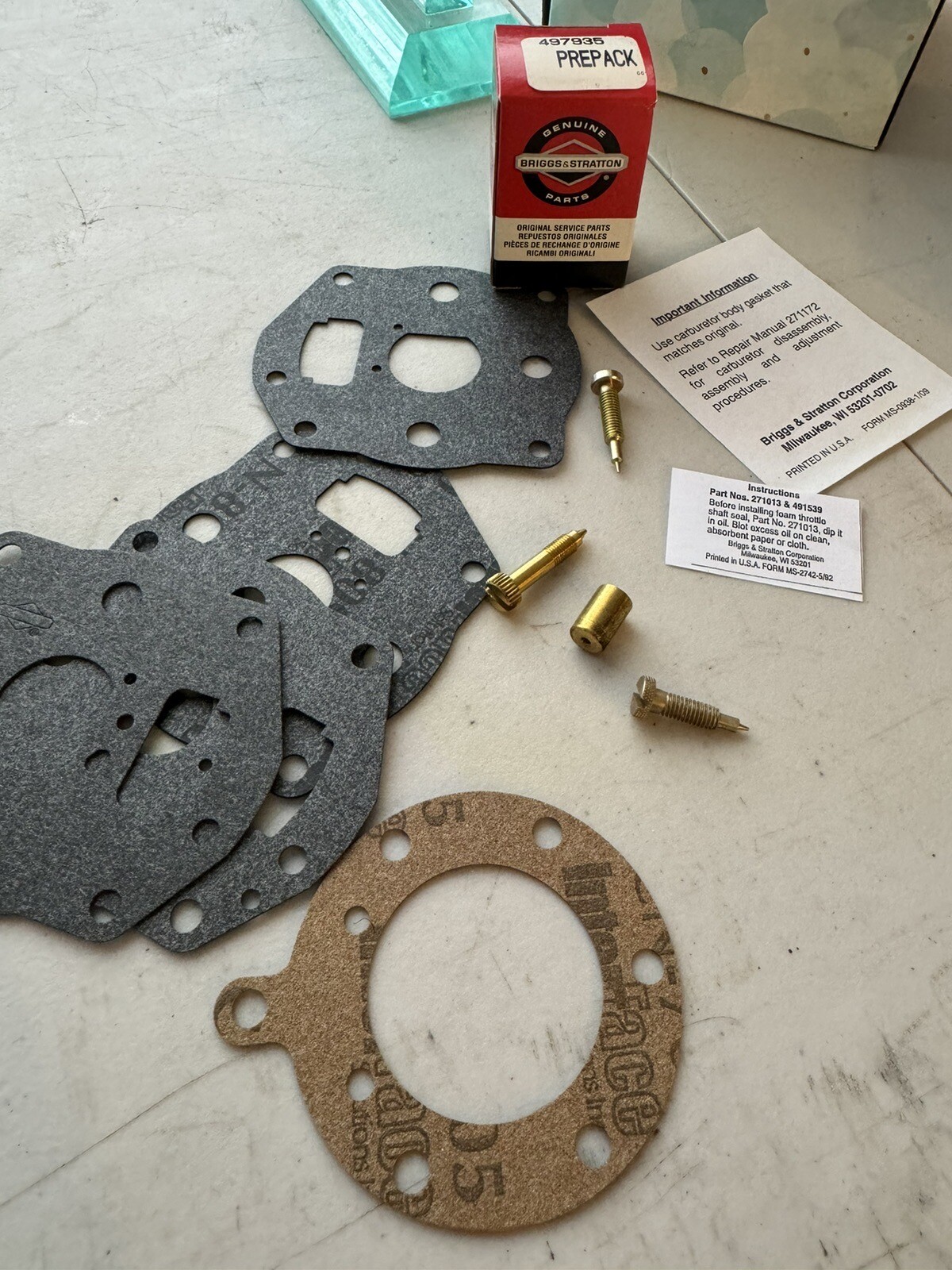 PRODCA Vergaser-Reparaturset Für Briggs & Stratton – Kompatibel Mit 694056, 394502, 491539