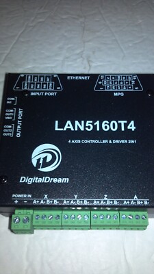 4-Axis Control Board Mach3 LAN5160T4 Ethernet Motion Controller & Driver 2 in 1