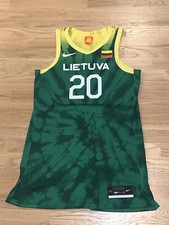 Nike 2020 Tokyo Olympic Game Issued Jersey Lietuva 46 +4 Made In USA