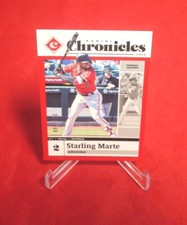Starling Marte Panini Chronicles Red Baseball Card #26 /100