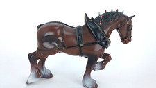 Vintage Budweiser Clydesdale Horse Figure / Ornament - hollow brown plastic  22