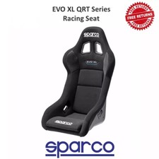 Sparco Evo Xl Qrt Black Racing Seat Non-slip Ultralight Fiberglass 008015rnr