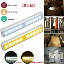 10LED Battery Powered Portable Motion Sensor Light Wireless Night Cabinet Closet