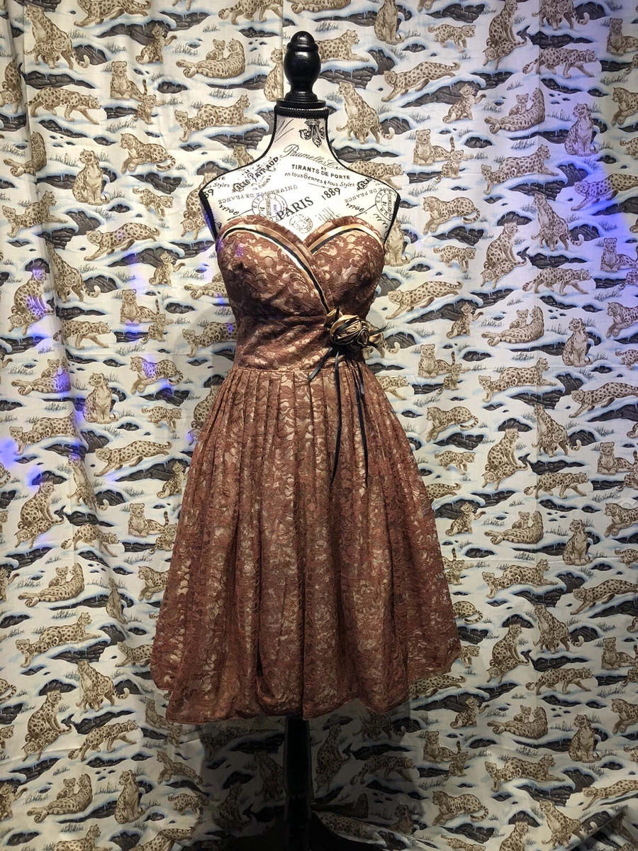 Party Gold 1950s Vintage Dresses for Women for sale | eBay