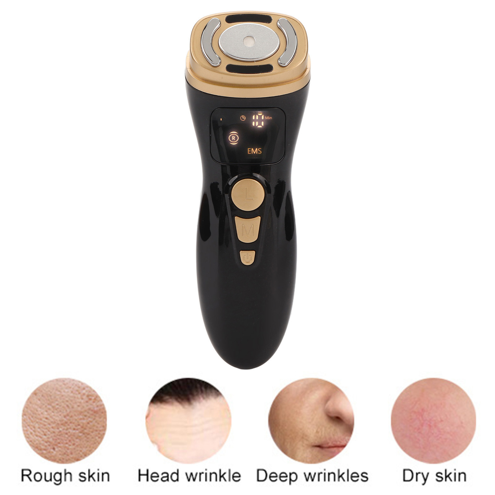 (US Plug)RF Mini Face LED Machine 5 Gears Color Light Warm Up ...