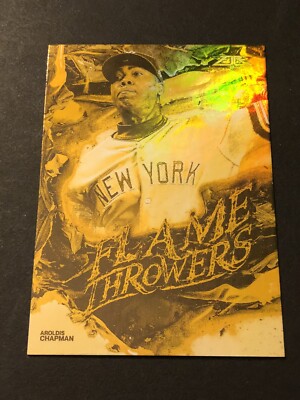 2020 Topps Fire Flame Throwers Gold Minted #FT4 Aroldis Chapman New York Yankees