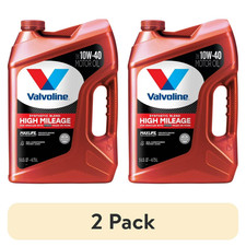 (2 pack) Valvoline High Mileage MaxLife 10W-40 Synthetic Blend Motor Oil 5 QT 36.76 per gallon
