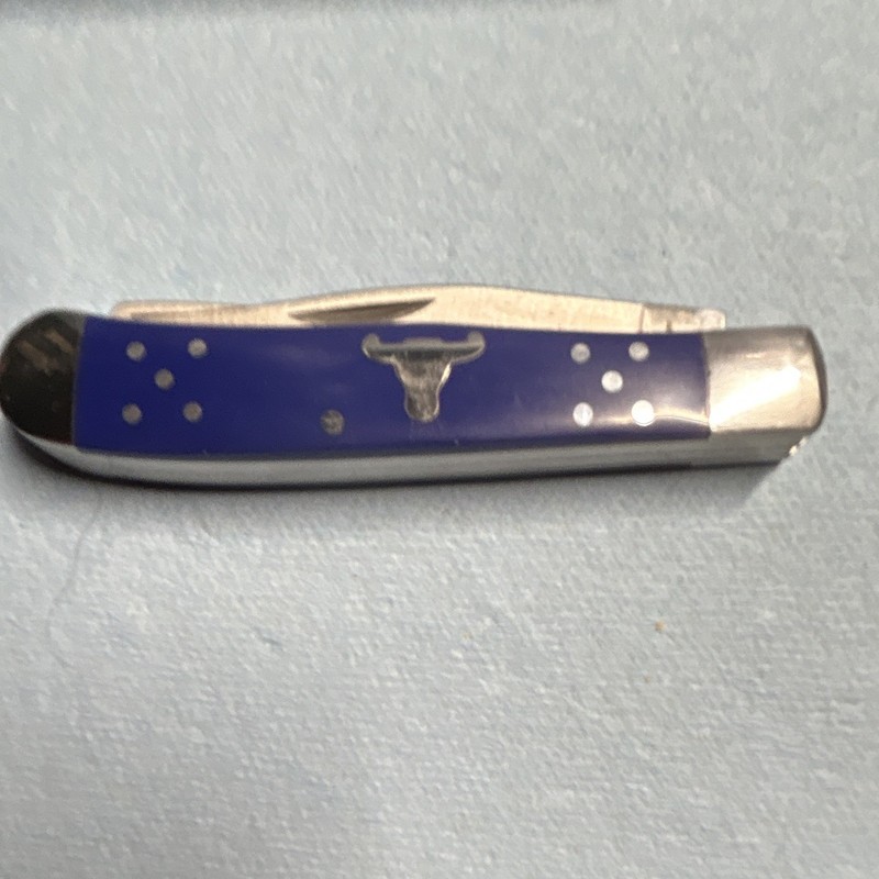 Cattlemans Cutlery CC0002BL Manual Clip Point Pocketknife SS Slipjoint Blue 2B