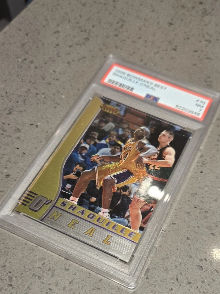 1996-97 Bowman's Best - #70 Shaquille O'Neal PSA 7 NM - Image 2 of 4