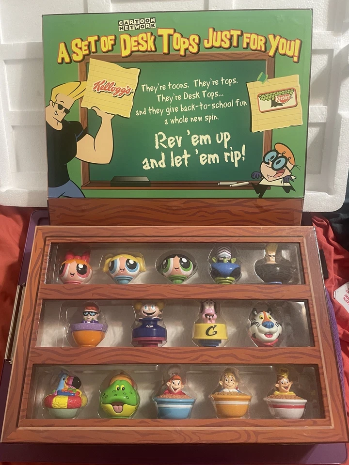Vintage Kelloggs 2003 Cartoon Network Desk Tops Set 14Pc MIB Power Puff Dexter - Image 3 of 4