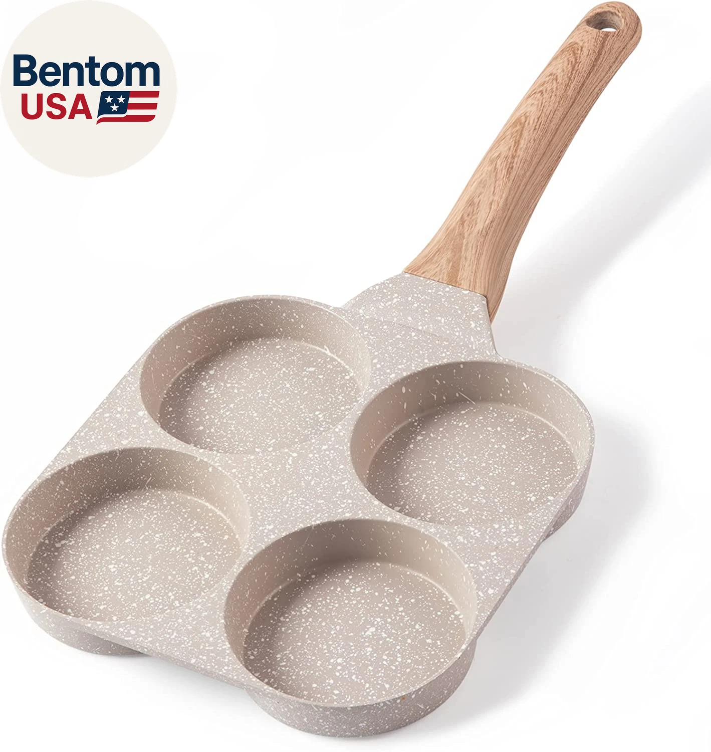 Egg Pan Omelette Pan, 4-Cup Nonstick Granite Omelette Skillet - Pancake Pan and