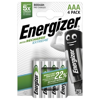 Energizer Extreme HR03 800mAh Micro AAA Akku 4er Blister