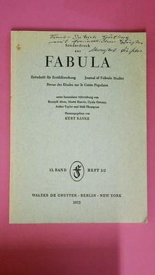 239545 FABULA ZEITSCHRIFT FÜR ERZÄHLFORSCHUNG 13. BAND HEFT 1/2