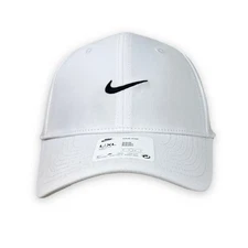 Nike Dri-Fit Club Cap Hat Adult White Snapback Large XL Training Swoosh Golf