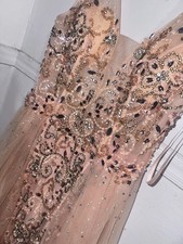 Peach, Long, Beautiful Gown With Sequin