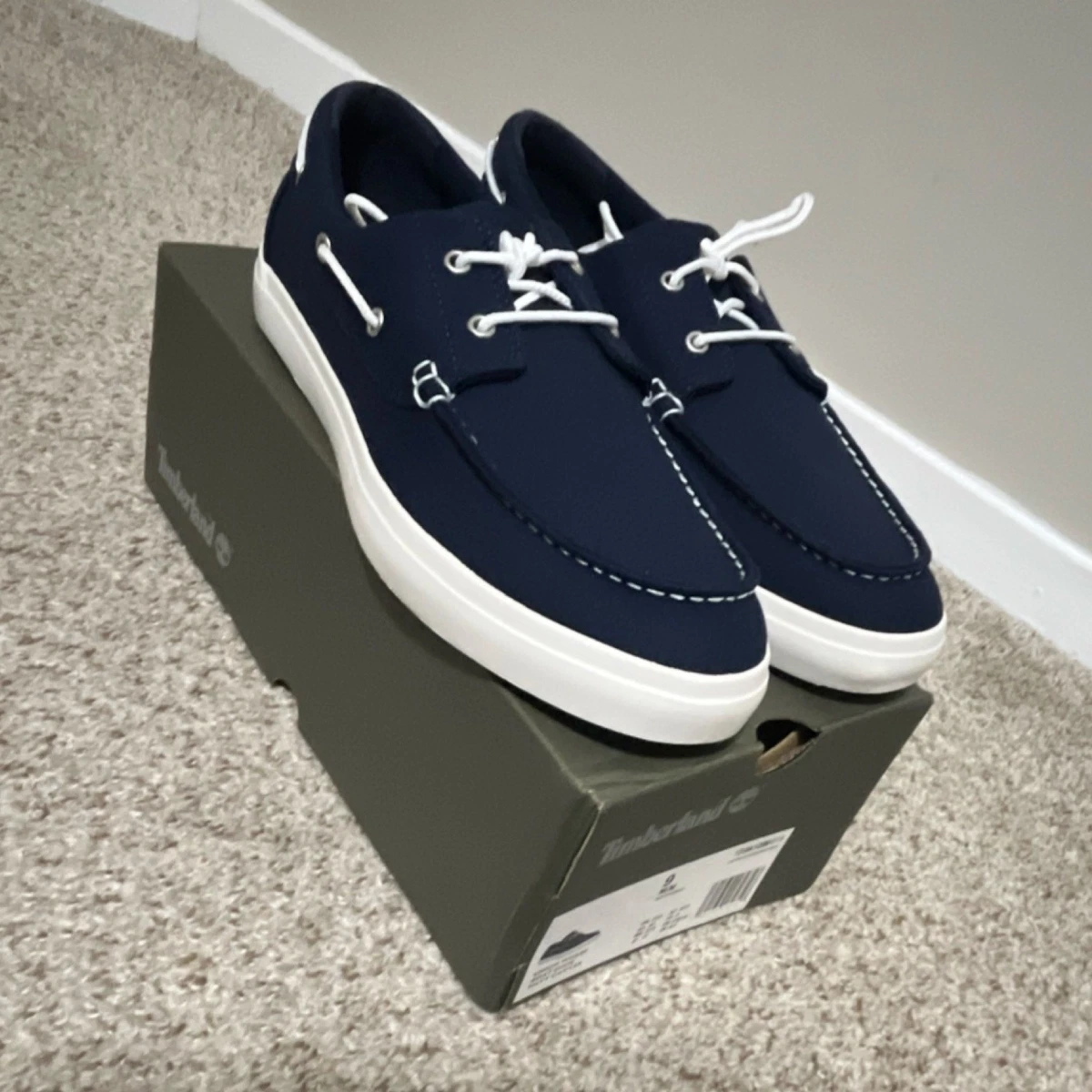 Timberland Blue Canvas & Suede Sneakers Size 8.5 Men’s Casual Streetwear Shoes Timberland Suede Blue Casual Shoes for Men for sale | eBay main image 4