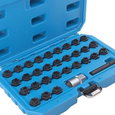 Mercedes Wheel Lock Lug Nut Lock Kit 32pcs - Master Key Removal Socket Tool Kit