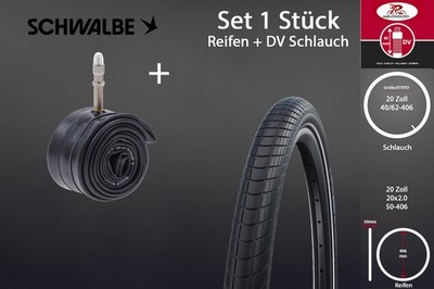 20 Zoll SCHWALBE Big Apple 20x2.0 RaceGuard  50-406 mit Schlauch DV 40 mm