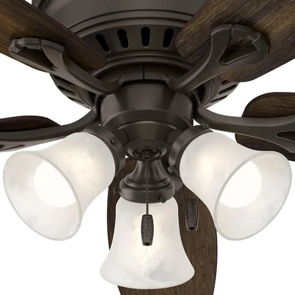 Hunter 52016 Oakhurst 52 in. LED Indoor New Bronze Ceiling Fan with Light Kit - Image 2 of 4