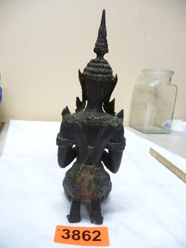 3862. Bronzefigur Thailand Tempelwächter Thephanom Bronze Figur - Bild 4 von 5