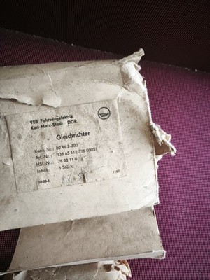 MZ 12 Volt ETZ 125 150 250 251 Gleichrichter DDR Neu NOS { C2