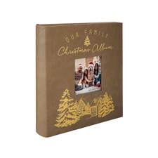 GiftsForYouNow Christmas Photo Album Faux-Leather Gold Foil Tree 200 4x6 Photos