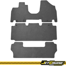 Fits 11-17 Honda Odyssey Nylon Car Floor Mats Gray Front & Rear Carpet Liner 3PC