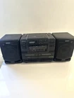 Sony CFD-550 Portable Stereo Boombox AM FM Radio CD Player Dual Cassette READ