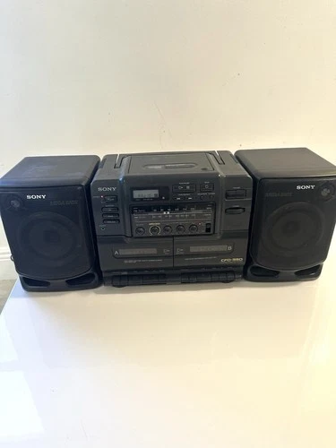 Sony CFD-550 Portable Stereo Boombox AM FM Radio CD Player Dual Cassette READ
