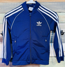 Adidas Boys BLUE PRIMEBLUE Zip Up Hoodie Athletic Jacket YXS Youth XS USED