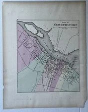 Original 1871 Newburyport & Haverhill City Map,Not Repro,Mass,Ma,Massachusetts