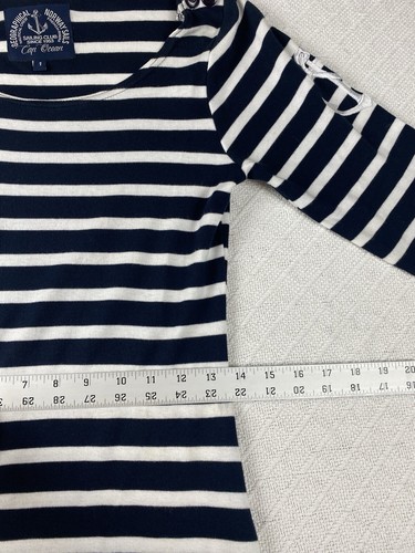 Geographical Norway Sails Women’s Striped Dress Blue Size 1 100% Cotton Casual - Picture 6 of 13