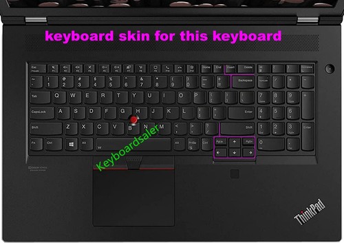 Keyboard Skin Cover for Lenovo ThinkPad E15 L15 P15/P15S/P15V P17 T15/T15P/T15G - Picture 5 of 6