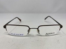 Autoflex 79 DARK BROWN 50-19-140 Metal Half Rim Eyeglasses Frame /R35
