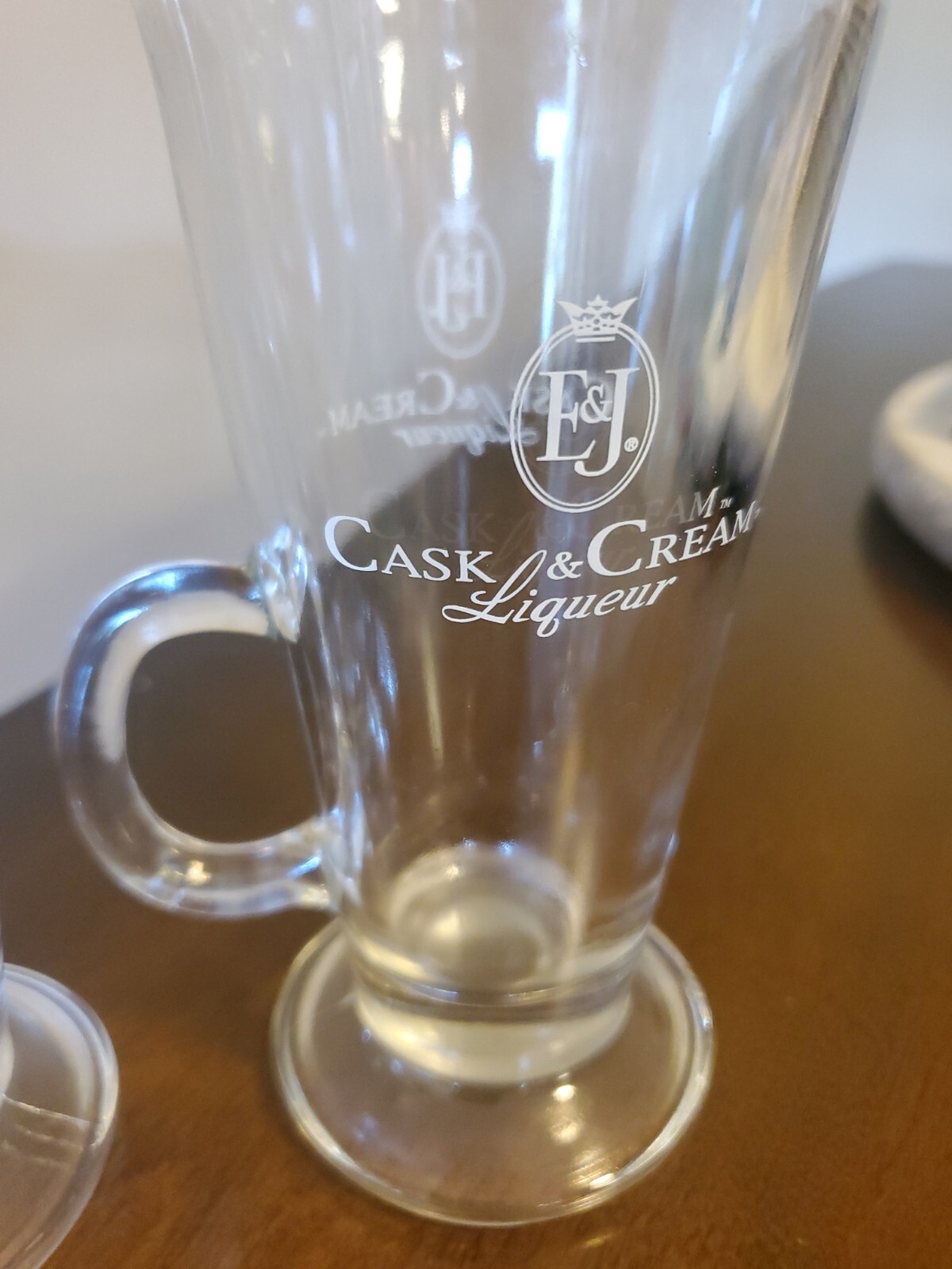 E & J Cask & Cream Liqueur Pedestal Glasses (2) eBay
