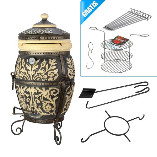 Tandoor Premium „All-in-One“ Keramik-, Schamott Ofen, Tandyt Grill Smoker BBQ - Bild 9 von 122