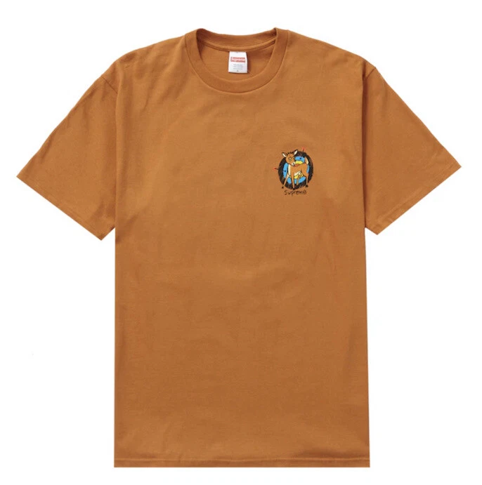 Tee shirt cerf Supreme SS22 orange brûlé TAILLE XL authentique