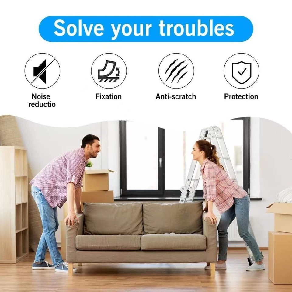 Black Floor Protectors Silicone Furniture Grippers Protecting Hardwood