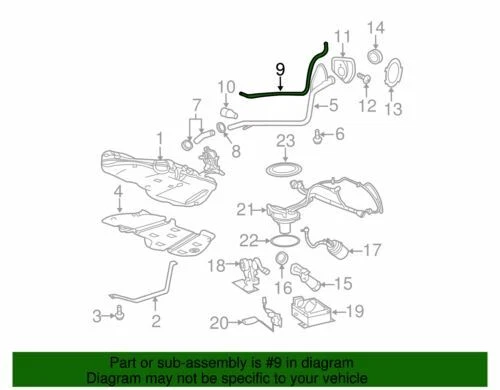 Tubo de ventilación de gas genuino GM 2009-2010 Chevrolet Cobalt Base LS LT 2,2 L L4 15830595 Foto 2 de 2