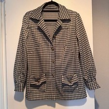 Vintage Handmade Houndstooth Blazer Jacket
