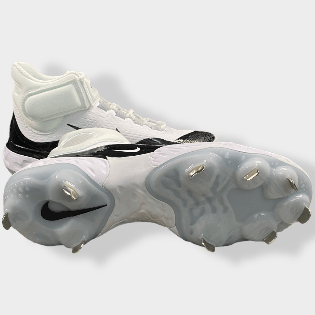 Nike Alpha Huarache Elite 4 Mid Mens Black Baseball Cleats  display picture 1