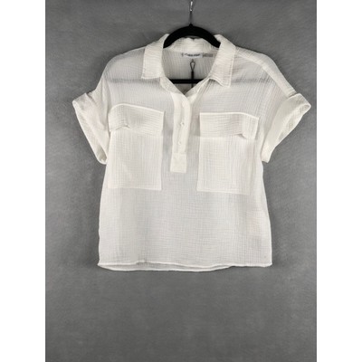 Calvin Klein Women's Size XS/TP Textured Cotton Pop-over Top New