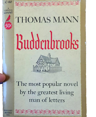VINTAGE 1952 PB BOOK THOMAS MANN BUDDENBROOKS  POCKET BOOKS CARDINAL 1st X