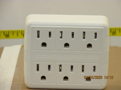 The listing is for:(1)Prime Elec.6-Outlet Wall Tap-White,Model# 001011(YLCT-7)-N