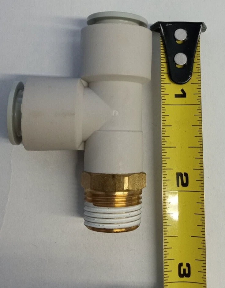 SMC KQ2Y12-03S 12mmX3/8"NPTx12mm push-to-connect male run tee **5-pack** - Image 2 of 3