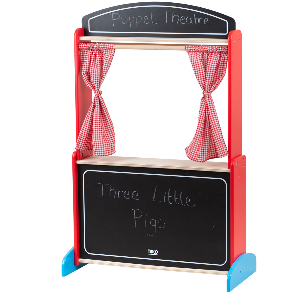 Tidlo Wooden Puppet Theatre Stage Child Roleplay Pretend Play